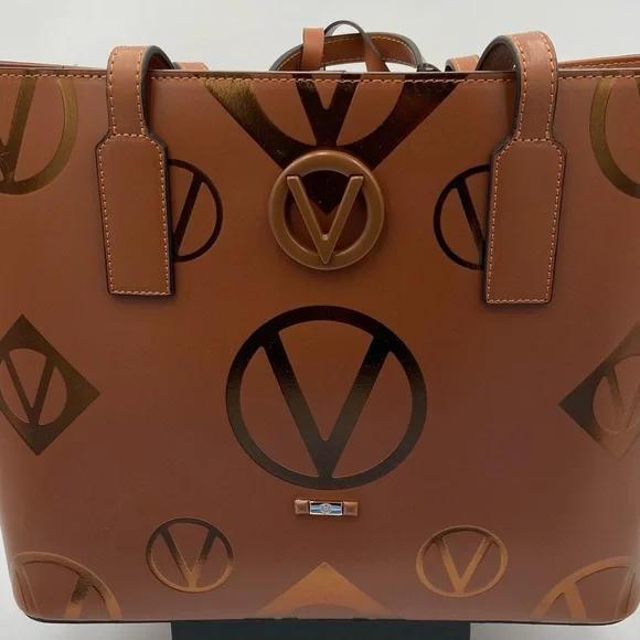 NEW! VALENTINO BY MARIO VALENTINO MAGNUS SOHO MONOGRAM LEATHER TOTE - Picture 1 of 16